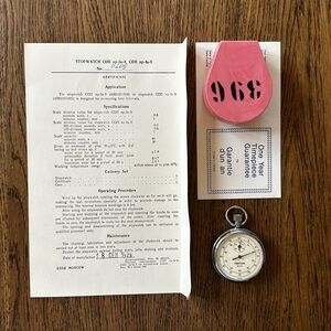 NWT Vintage 1979 USSR Made One Button Mechanical Stopwatch